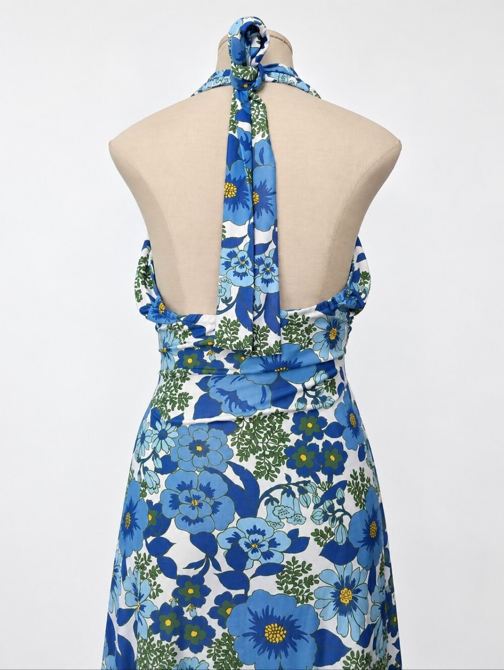 Smith & Quinn Fallon Porcelain Petals Blue Floral Halter Maxi Dress Small - Picture 5 of 9
